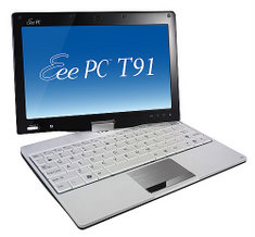 Das Asus EEE PC T 91 Netbook hat einen drehbaren Monitor