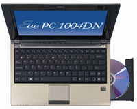 Erwachsen: Asus Netbook EEE PC 1004 DN mit optischem Laufwerk