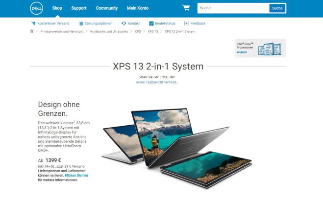 Dell XPS 13 2-in-1: Aus Ultrabook wird Tablet